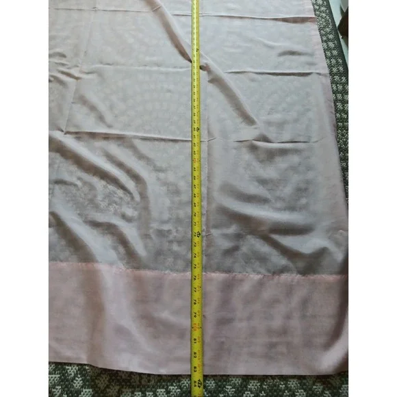 VTG JCPenney Curtain SET Sheer Pink WEIGHTED USA 60"x82" Romantic Princess Retro - Picture 7 of 7